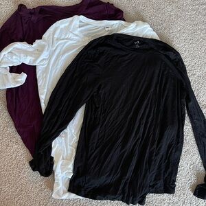 3 large old navy/gap luxe tees . Long sleeve